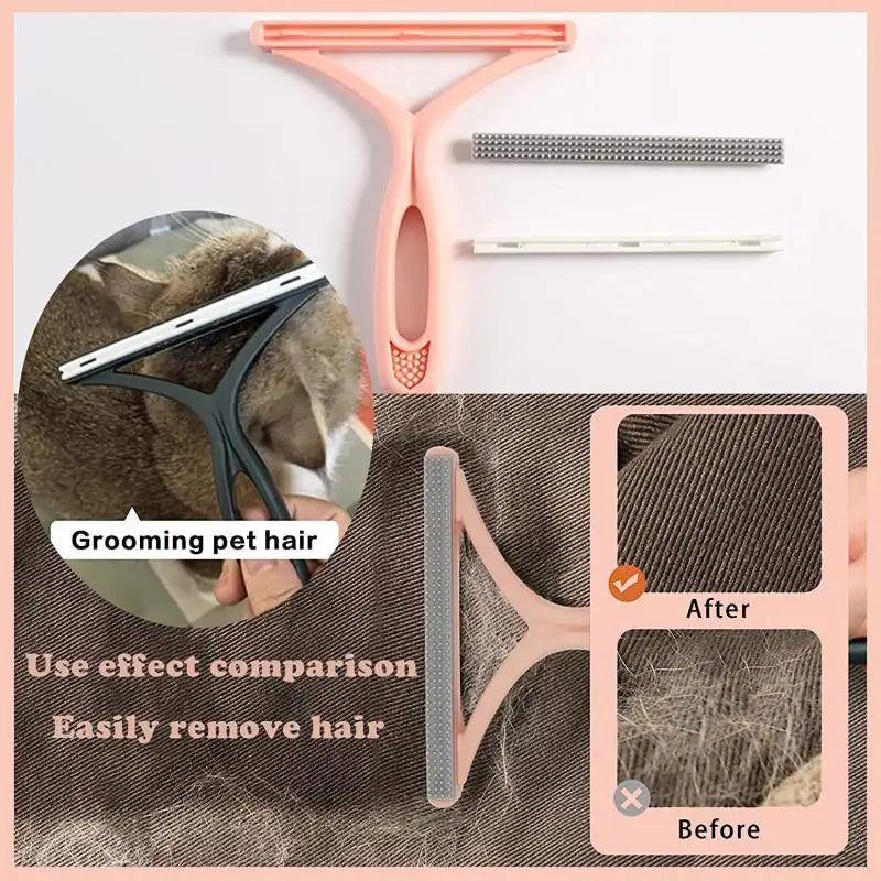 2/1PC Silicone Double Sided Pet Hair Remover Lint Remover Clean Tool Shaver Sweater Cleaner Fabric Shaver Scraper Clothes Carpet - Glo Shop