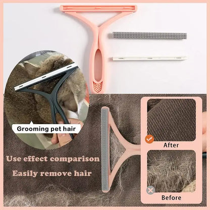 2/1PC Silicone Double Sided Pet Hair Remover Lint Remover Clean Tool Shaver Sweater Cleaner Fabric Shaver Scraper Clothes Carpet - Glo Shop