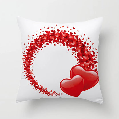 Valentines Day Decoration Pillowcase Sofa Cushion Case Bed Pillow Cover Home Decor Car Cushion Cover Kiss Throw Pillow Case 45cm