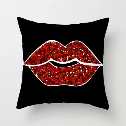 Valentines Day Decoration Pillowcase Sofa Cushion Case Bed Pillow Cover Home Decor Car Cushion Cover Kiss Throw Pillow Case 45cm