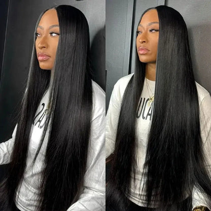 30 38 Inch Bone Straight Transparent 13x6 Lace Frontal Human Hair Wigs 180 Density Brazilian Remy 13x4 Lace Front Wig For Women - Glo Shop