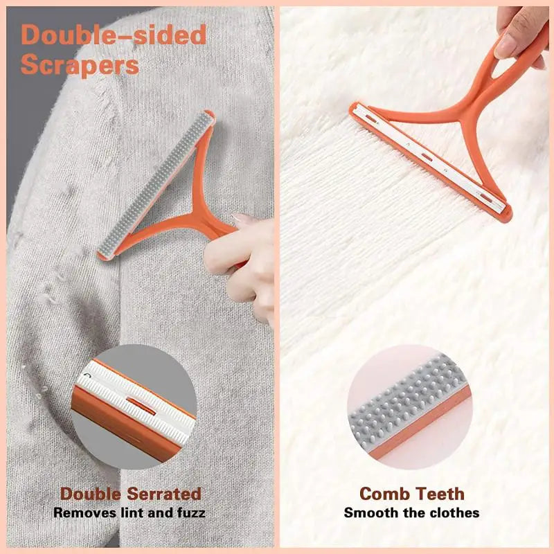 2/1PC Silicone Double Sided Pet Hair Remover Lint Remover Clean Tool Shaver Sweater Cleaner Fabric Shaver Scraper Clothes Carpet - Glo Shop