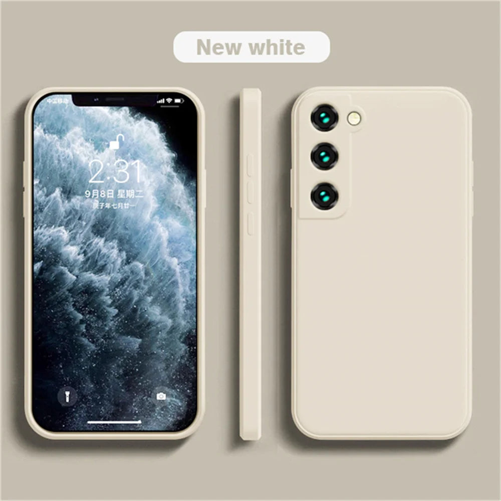luxury Liquid Silicone Case for Samsung S24 Galaxy S20 S21 S22 S23 FE Plus Note10 20 A52 A31 A41 A71 A51 A72 A70 A50 - Glo Shop