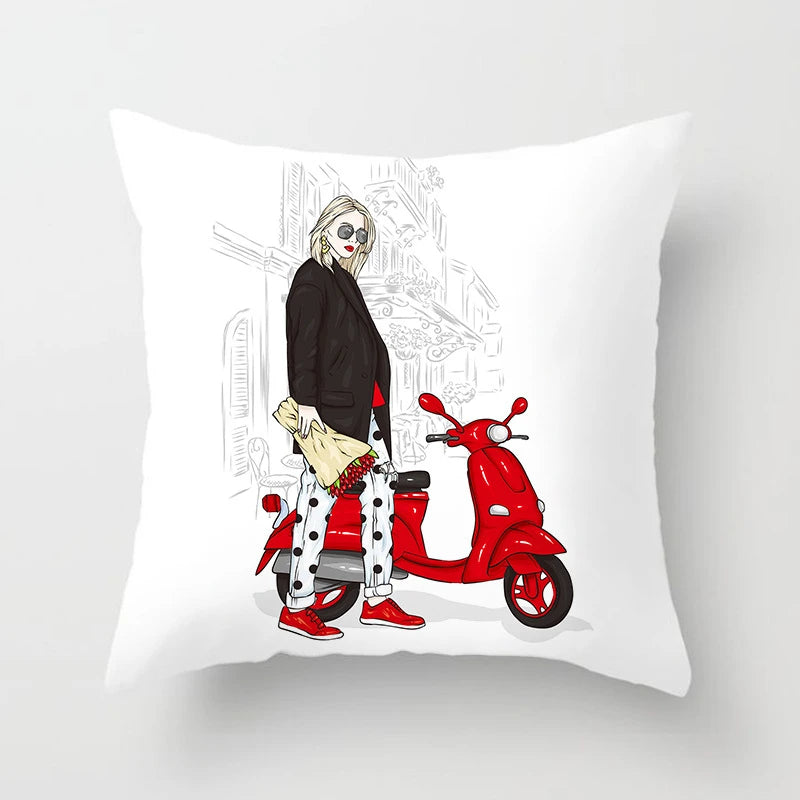 Valentines Day Decoration Pillowcase Sofa Cushion Case Bed Pillow Cover Home Decor Car Cushion Cover Kiss Throw Pillow Case 45cm