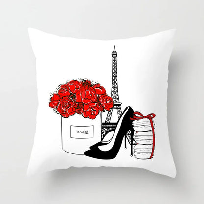 Valentines Day Decoration Pillowcase Sofa Cushion Case Bed Pillow Cover Home Decor Car Cushion Cover Kiss Throw Pillow Case 45cm