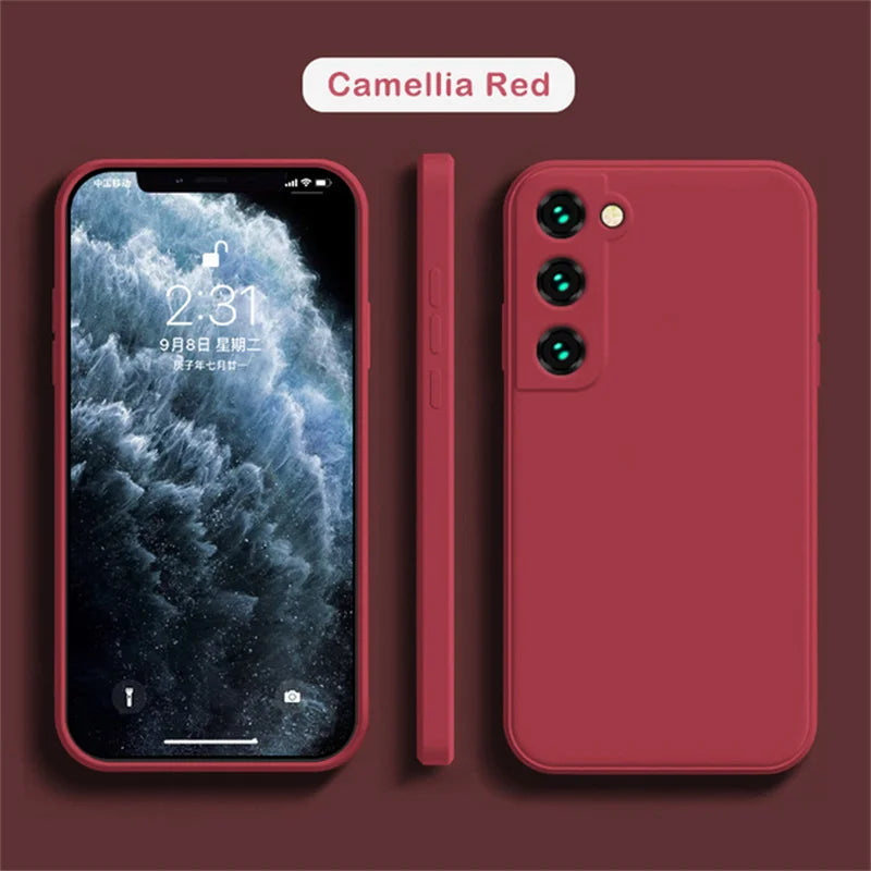 luxury Liquid Silicone Case for Samsung S24 Galaxy S20 S21 S22 S23 FE Plus Note10 20 A52 A31 A41 A71 A51 A72 A70 A50 - Glo Shop