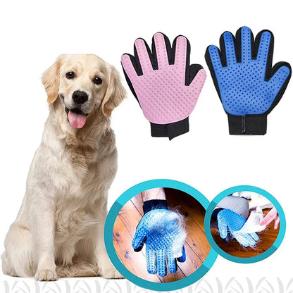 Pet Glove for Dog Cat Grooming Glove Cat Hair Deshedding Brush Pet Bath Hair Remover Clean Massage Brush Dogs Grooming Supplies - Glo Shop
