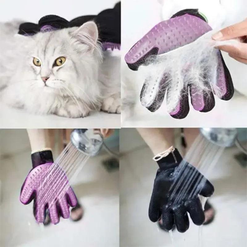Pet Glove for Dog Cat Grooming Glove Cat Hair Deshedding Brush Pet Bath Hair Remover Clean Massage Brush Dogs Grooming Supplies - Glo Shop