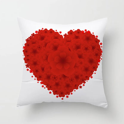 Valentines Day Decoration Pillowcase Sofa Cushion Case Bed Pillow Cover Home Decor Car Cushion Cover Kiss Throw Pillow Case 45cm