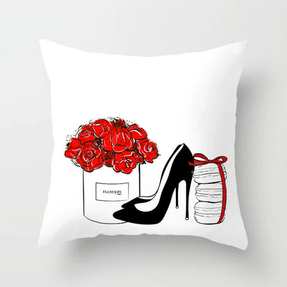 Valentines Day Decoration Pillowcase Sofa Cushion Case Bed Pillow Cover Home Decor Car Cushion Cover Kiss Throw Pillow Case 45cm