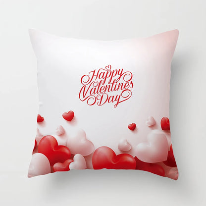 Valentines Day Decoration Pillowcase Sofa Cushion Case Bed Pillow Cover Home Decor Car Cushion Cover Kiss Throw Pillow Case 45cm