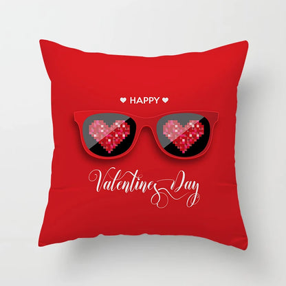 Valentines Day Decoration Pillowcase Sofa Cushion Case Bed Pillow Cover Home Decor Car Cushion Cover Kiss Throw Pillow Case 45cm