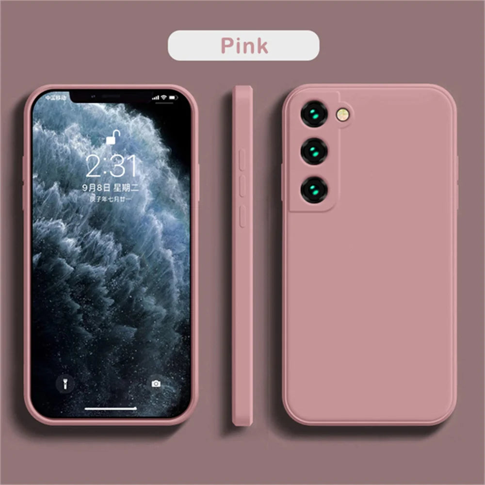 luxury Liquid Silicone Case for Samsung S24 Galaxy S20 S21 S22 S23 FE Plus Note10 20 A52 A31 A41 A71 A51 A72 A70 A50 - Glo Shop