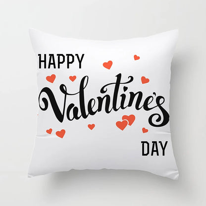Valentines Day Decoration Pillowcase Sofa Cushion Case Bed Pillow Cover Home Decor Car Cushion Cover Kiss Throw Pillow Case 45cm