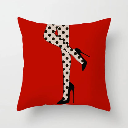 Valentines Day Decoration Pillowcase Sofa Cushion Case Bed Pillow Cover Home Decor Car Cushion Cover Kiss Throw Pillow Case 45cm