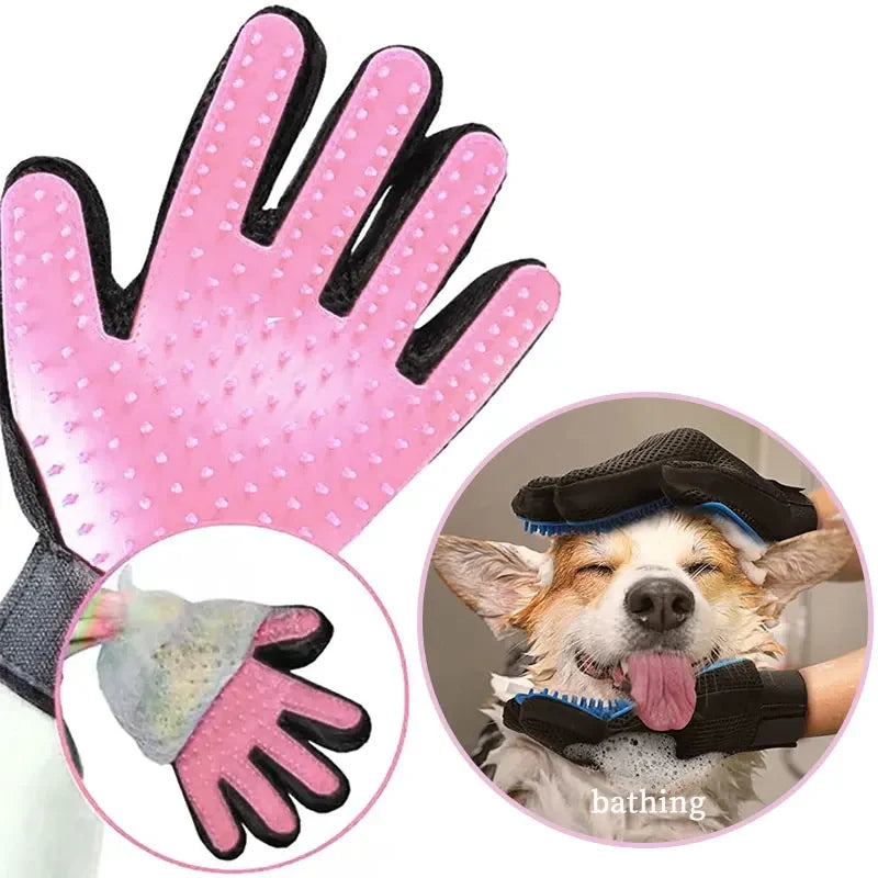 Pet Glove for Dog Cat Grooming Glove Cat Hair Deshedding Brush Pet Bath Hair Remover Clean Massage Brush Dogs Grooming Supplies - Glo Shop