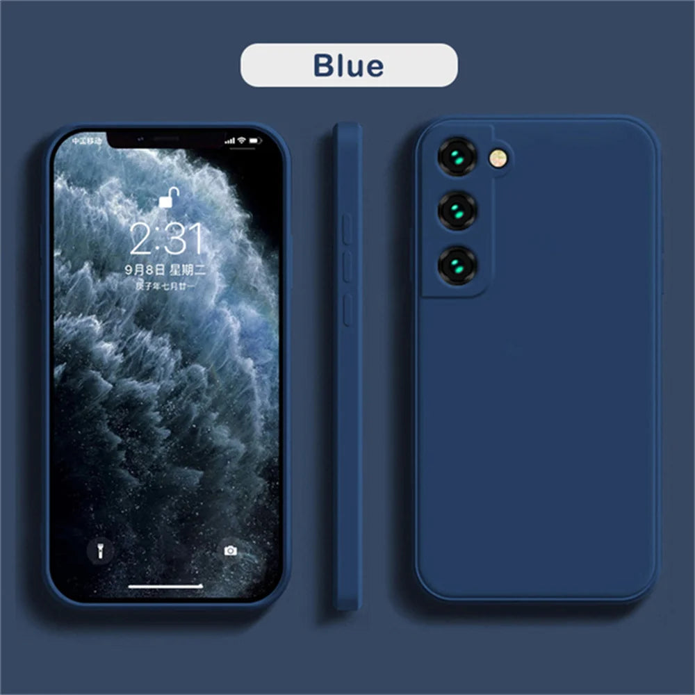 luxury Liquid Silicone Case for Samsung S24 Galaxy S20 S21 S22 S23 FE Plus Note10 20 A52 A31 A41 A71 A51 A72 A70 A50 - Glo Shop