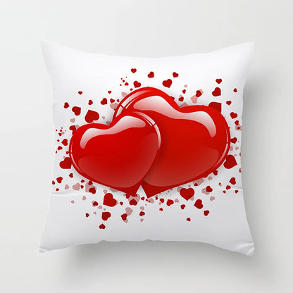 Valentines Day Decoration Pillowcase Sofa Cushion Case Bed Pillow Cover Home Decor Car Cushion Cover Kiss Throw Pillow Case 45cm
