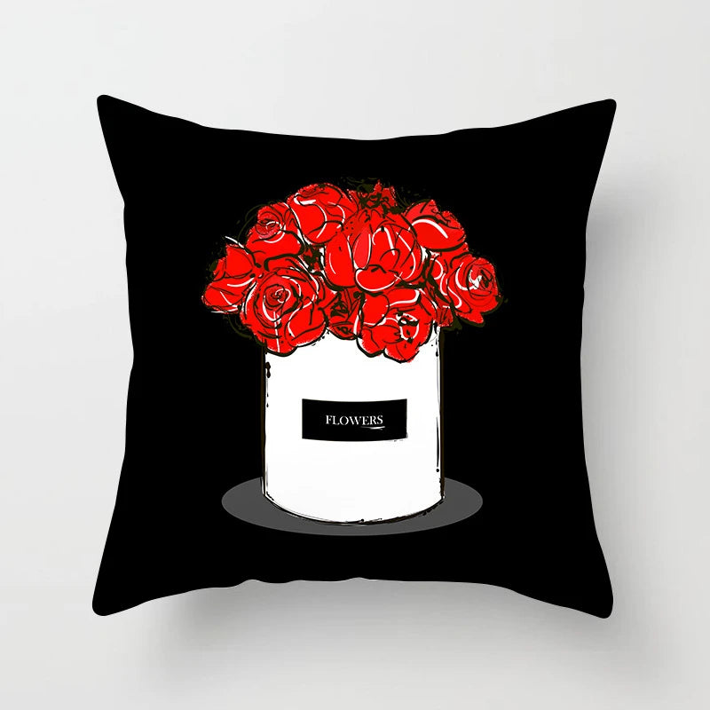 Valentines Day Decoration Pillowcase Sofa Cushion Case Bed Pillow Cover Home Decor Car Cushion Cover Kiss Throw Pillow Case 45cm