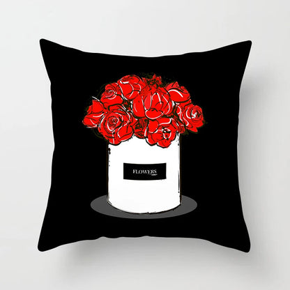 Valentines Day Decoration Pillowcase Sofa Cushion Case Bed Pillow Cover Home Decor Car Cushion Cover Kiss Throw Pillow Case 45cm
