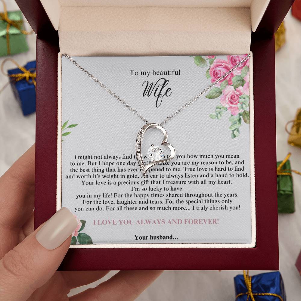 To My Beautiful Wife #4 with (Forever Love Necklace) - Glo Shop