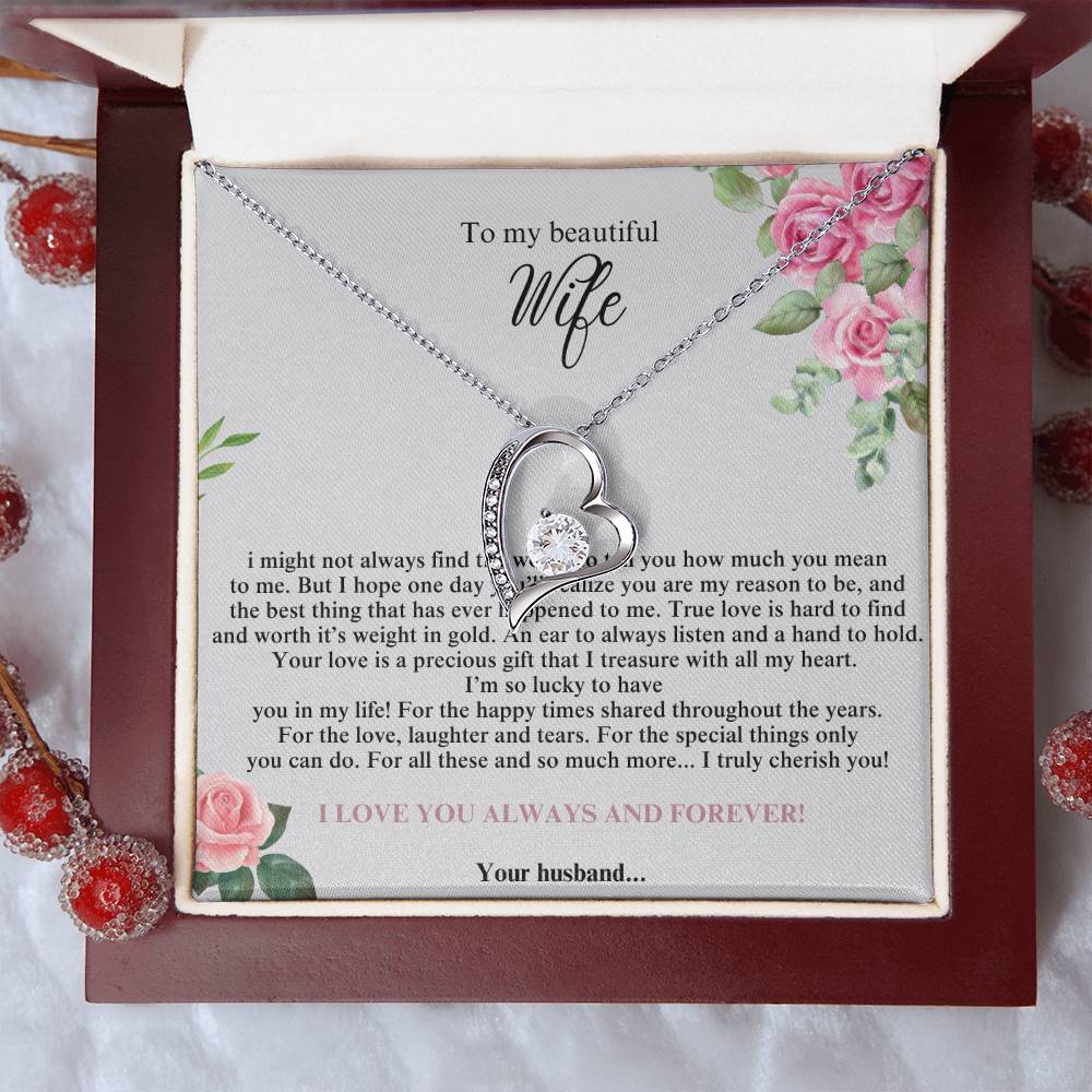 To My Beautiful Wife #4 with (Forever Love Necklace) - Glo Shop