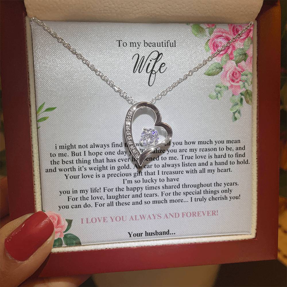 To My Beautiful Wife #4 with (Forever Love Necklace) - Glo Shop