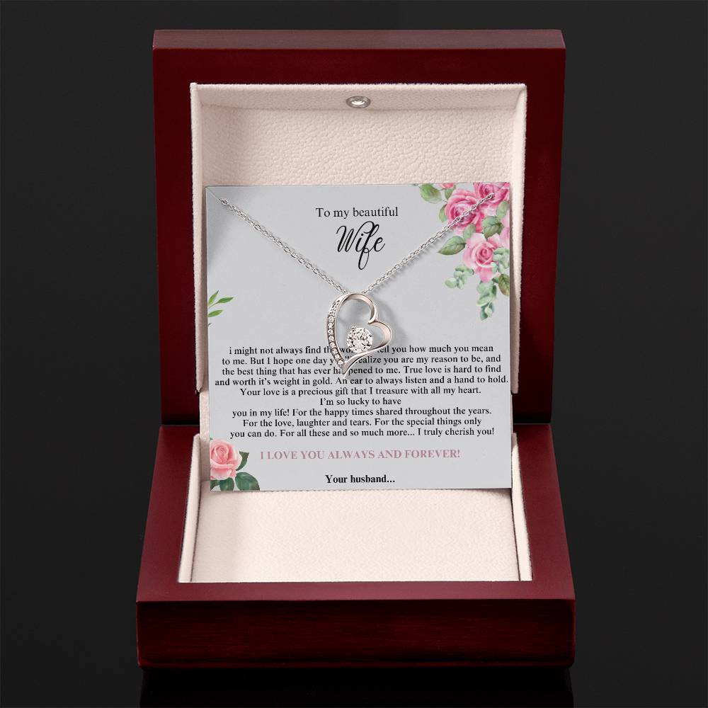 To My Beautiful Wife #4 with (Forever Love Necklace) - Glo Shop