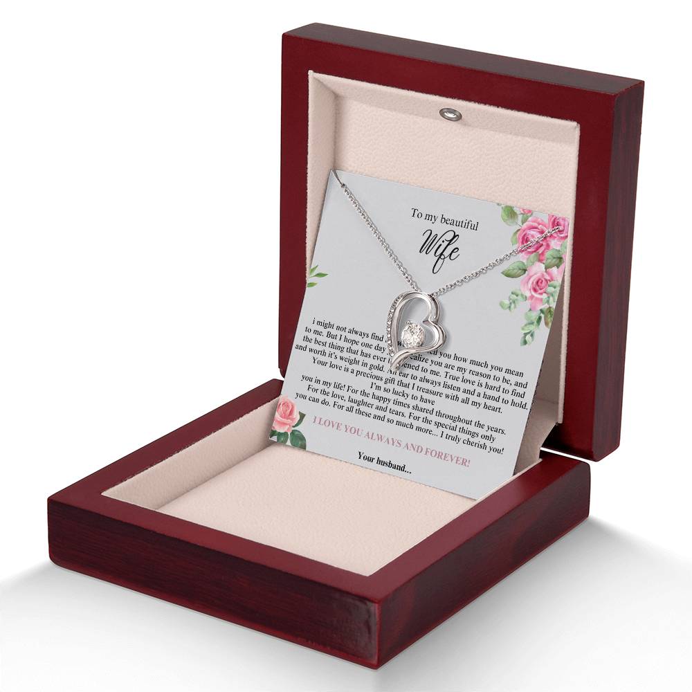To My Beautiful Wife #4 with (Forever Love Necklace) - Glo Shop