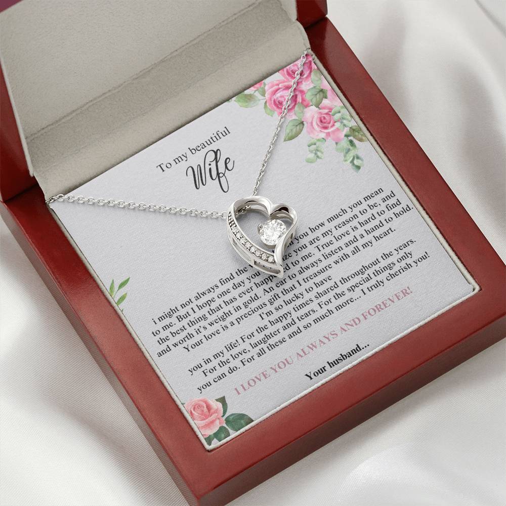 To My Beautiful Wife #4 with (Forever Love Necklace) - Glo Shop
