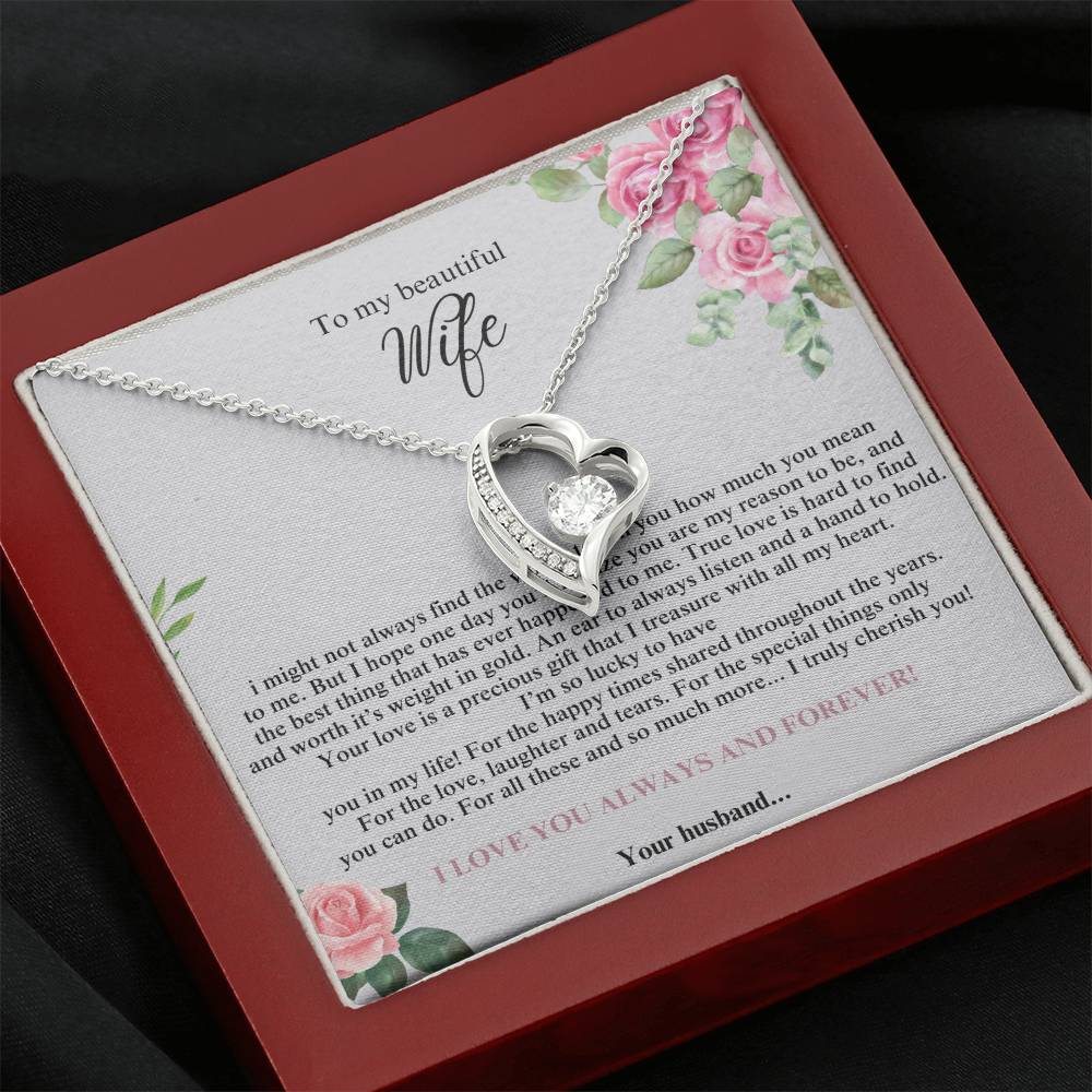 To My Beautiful Wife #4 with (Forever Love Necklace) - Glo Shop