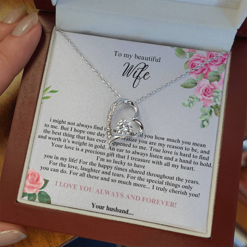 To My Beautiful Wife #4 with (Forever Love Necklace) - Glo Shop