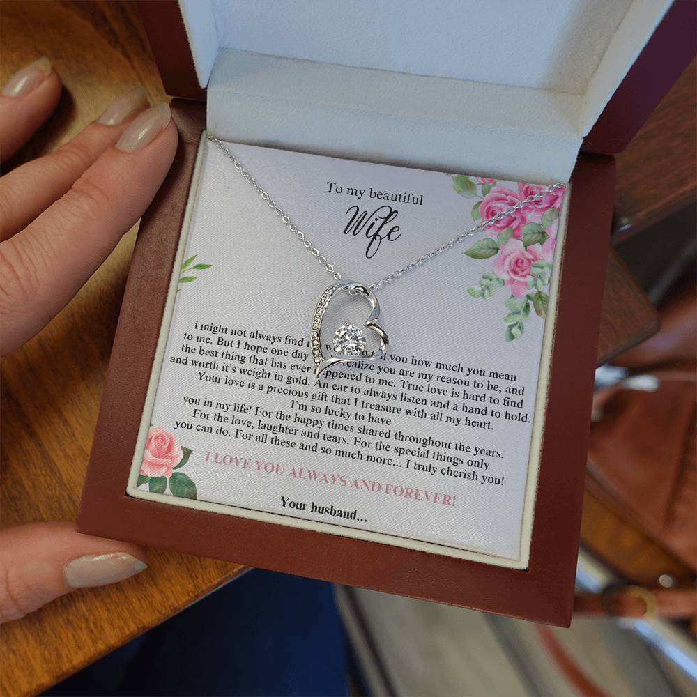 To My Beautiful Wife #4 with (Forever Love Necklace) - Glo Shop