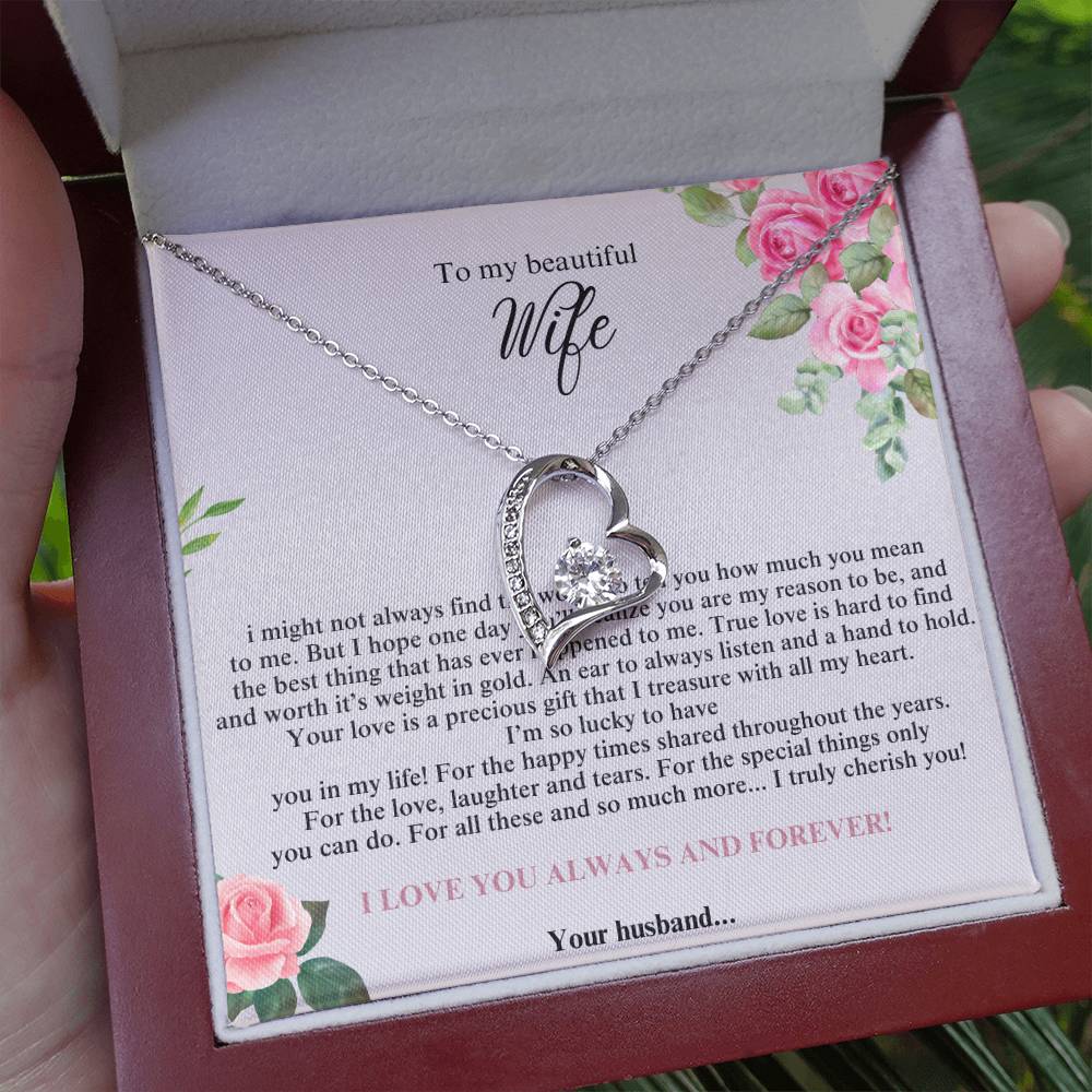 To My Beautiful Wife #4 with (Forever Love Necklace) - Glo Shop