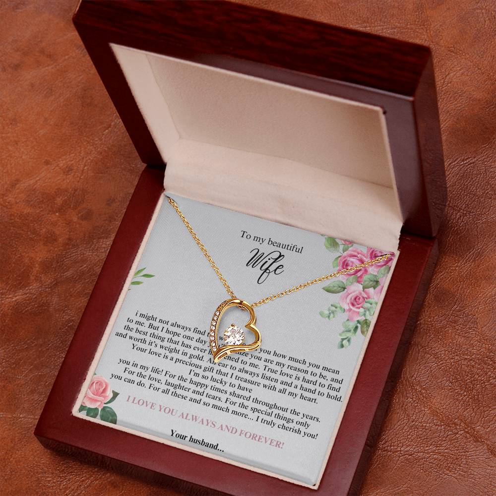 To My Beautiful Wife #4 with (Forever Love Necklace) - Glo Shop