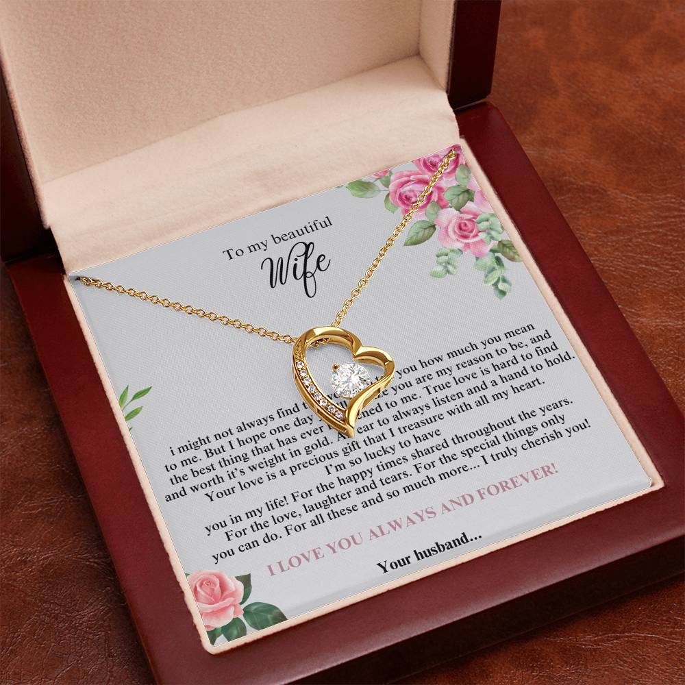 To My Beautiful Wife #4 with (Forever Love Necklace) - Glo Shop