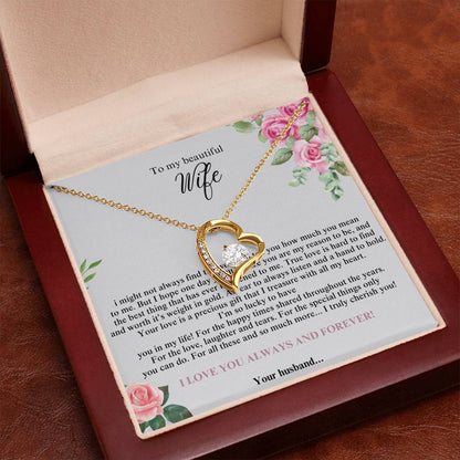 To My Beautiful Wife #4 with (Forever Love Necklace) - Glo Shop