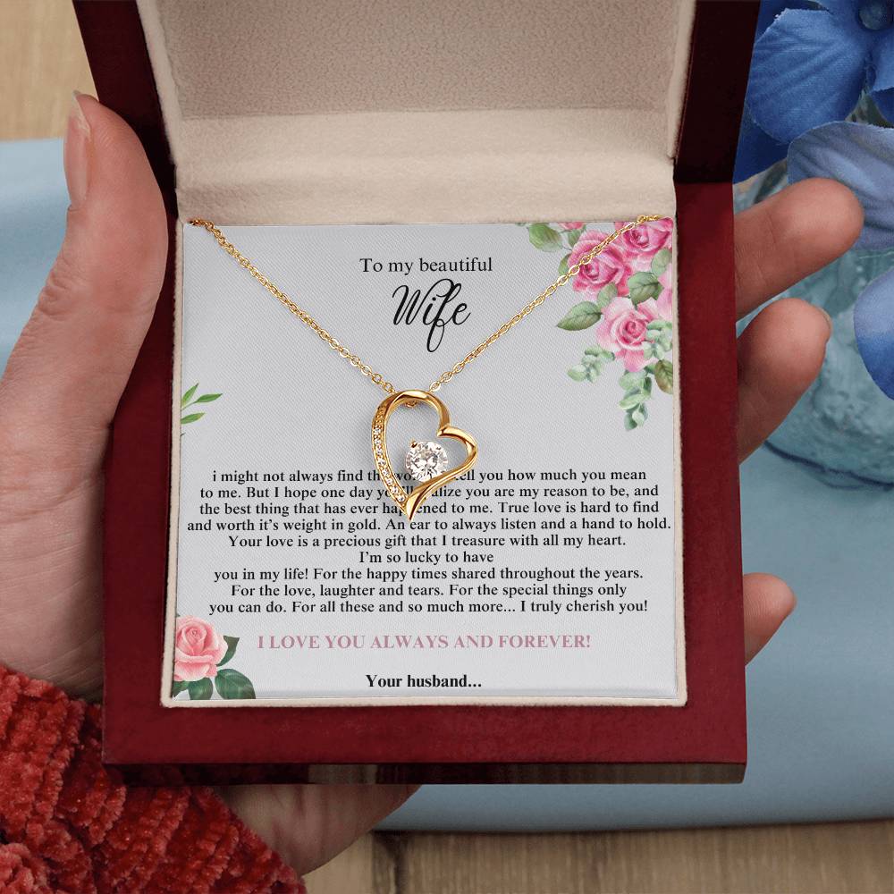 To My Beautiful Wife #4 with (Forever Love Necklace) - Glo Shop