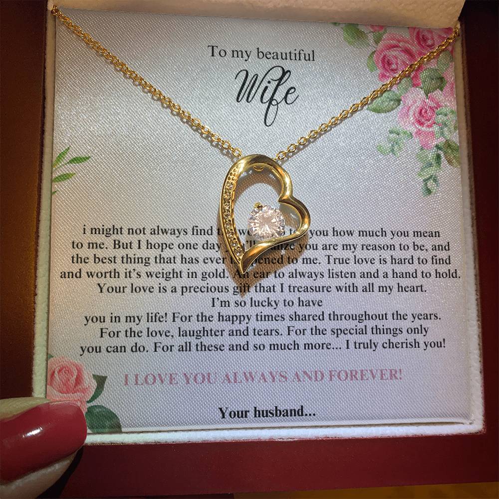 To My Beautiful Wife #4 with (Forever Love Necklace) - Glo Shop