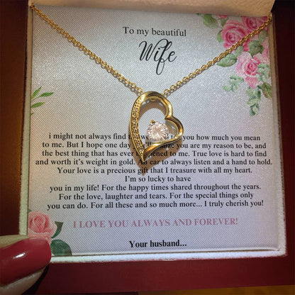 To My Beautiful Wife #4 with (Forever Love Necklace) - Glo Shop