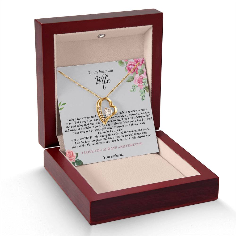 To My Beautiful Wife #4 with (Forever Love Necklace) - Glo Shop