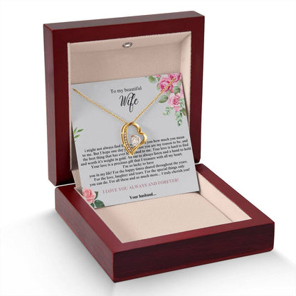To My Beautiful Wife #4 with (Forever Love Necklace) - Glo Shop