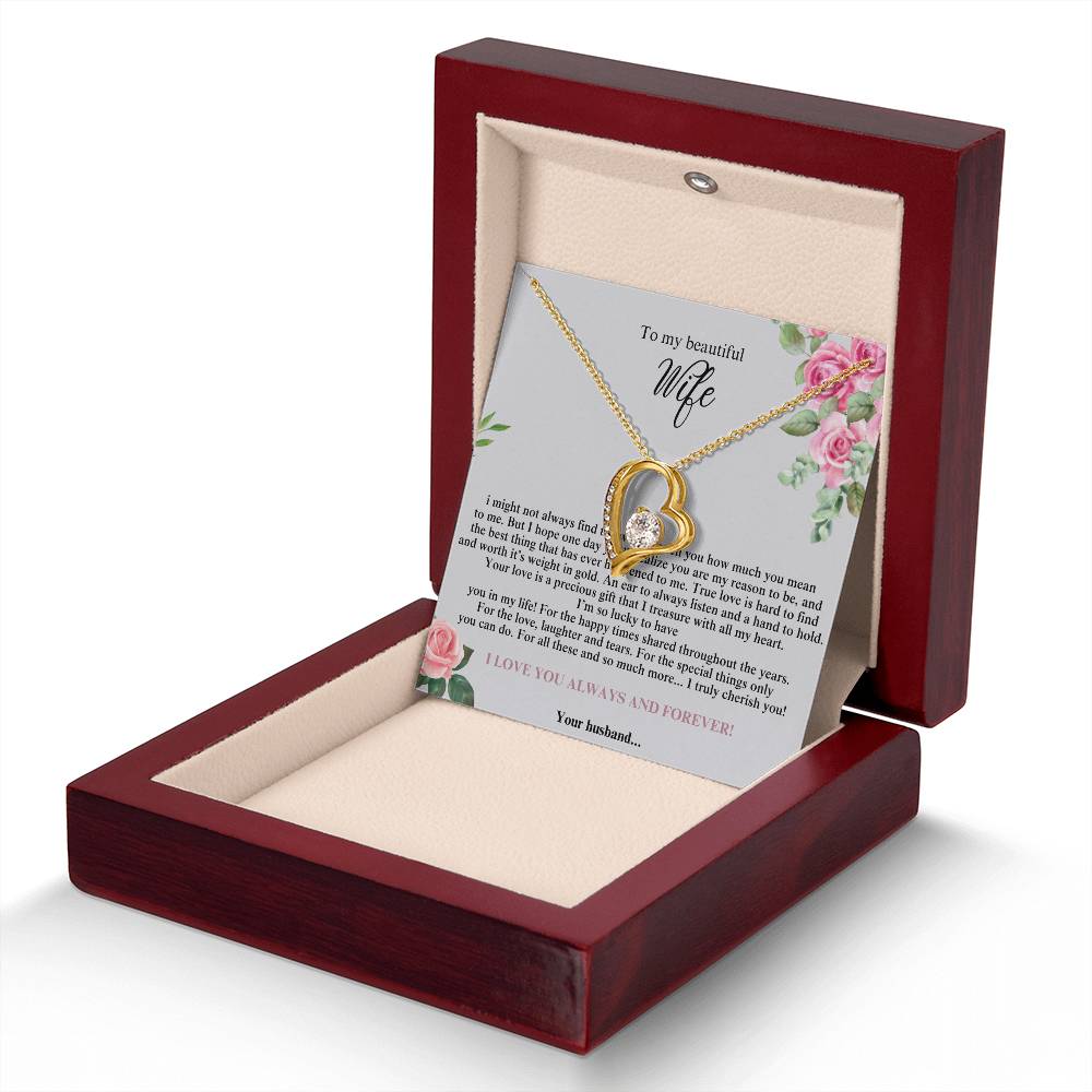 To My Beautiful Wife #4 with (Forever Love Necklace) - Glo Shop