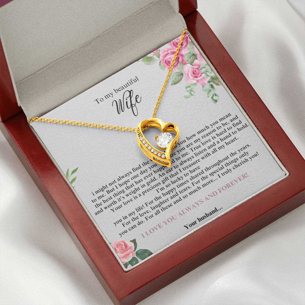 To My Beautiful Wife #4 with (Forever Love Necklace) - Glo Shop