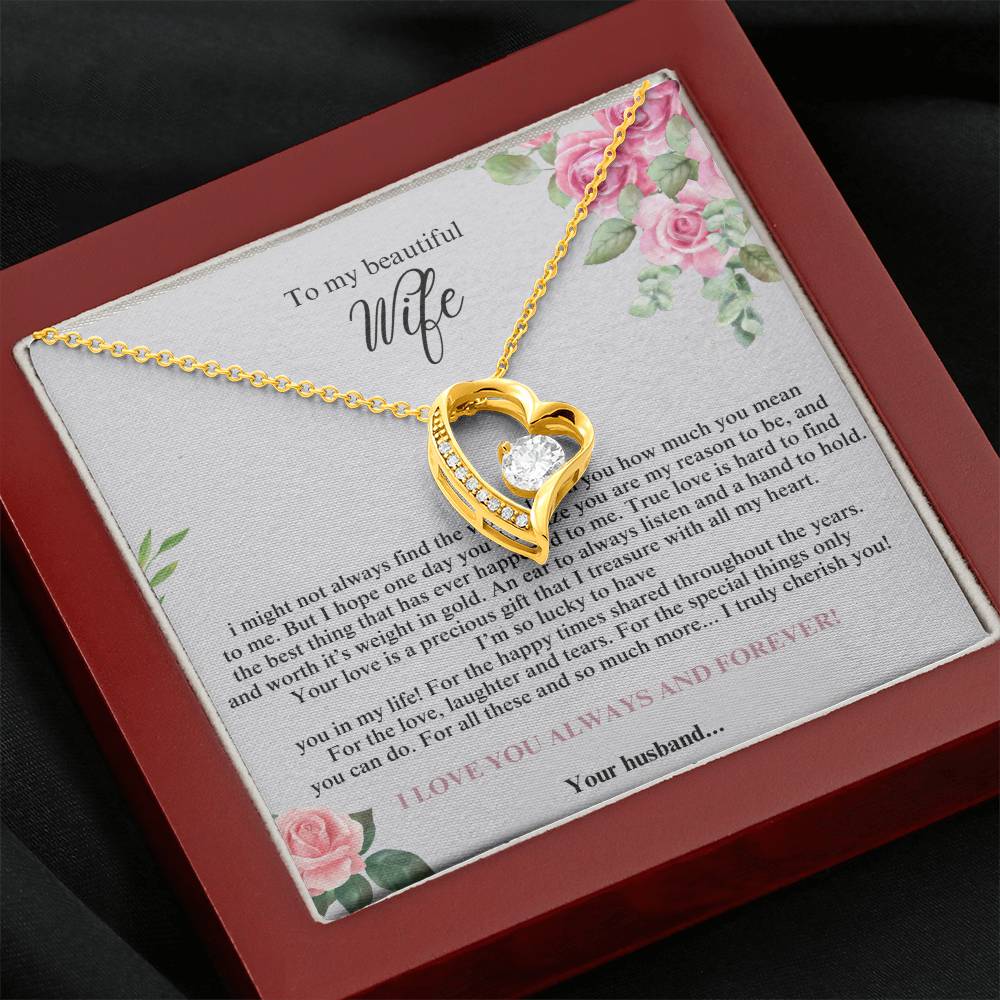 To My Beautiful Wife #4 with (Forever Love Necklace) - Glo Shop