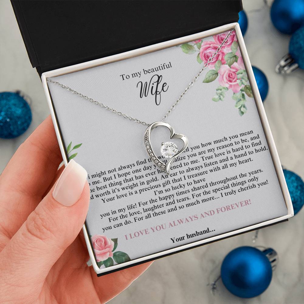 To My Beautiful Wife #4 with (Forever Love Necklace) - Glo Shop