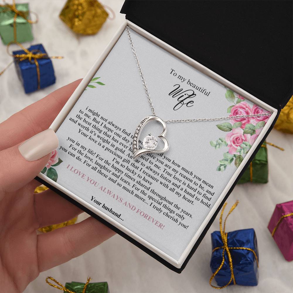 To My Beautiful Wife #4 with (Forever Love Necklace) - Glo Shop