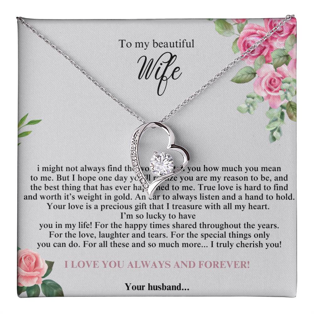 To My Beautiful Wife #4 with (Forever Love Necklace) - Glo Shop