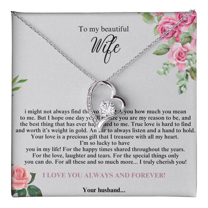 To My Beautiful Wife #4 with (Forever Love Necklace) - Glo Shop