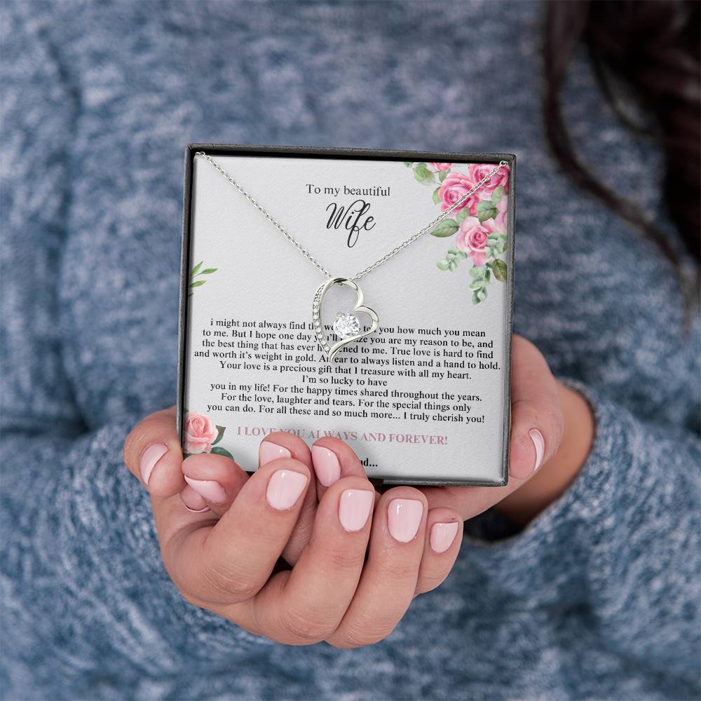 To My Beautiful Wife #4 with (Forever Love Necklace) - Glo Shop